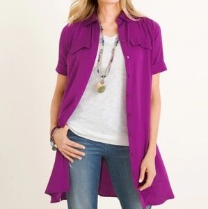 Chicos Sparkling Grape Long Top Tunic Shirt 2